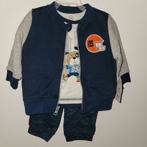 Wonder Nation Navy and White Baby Outfit